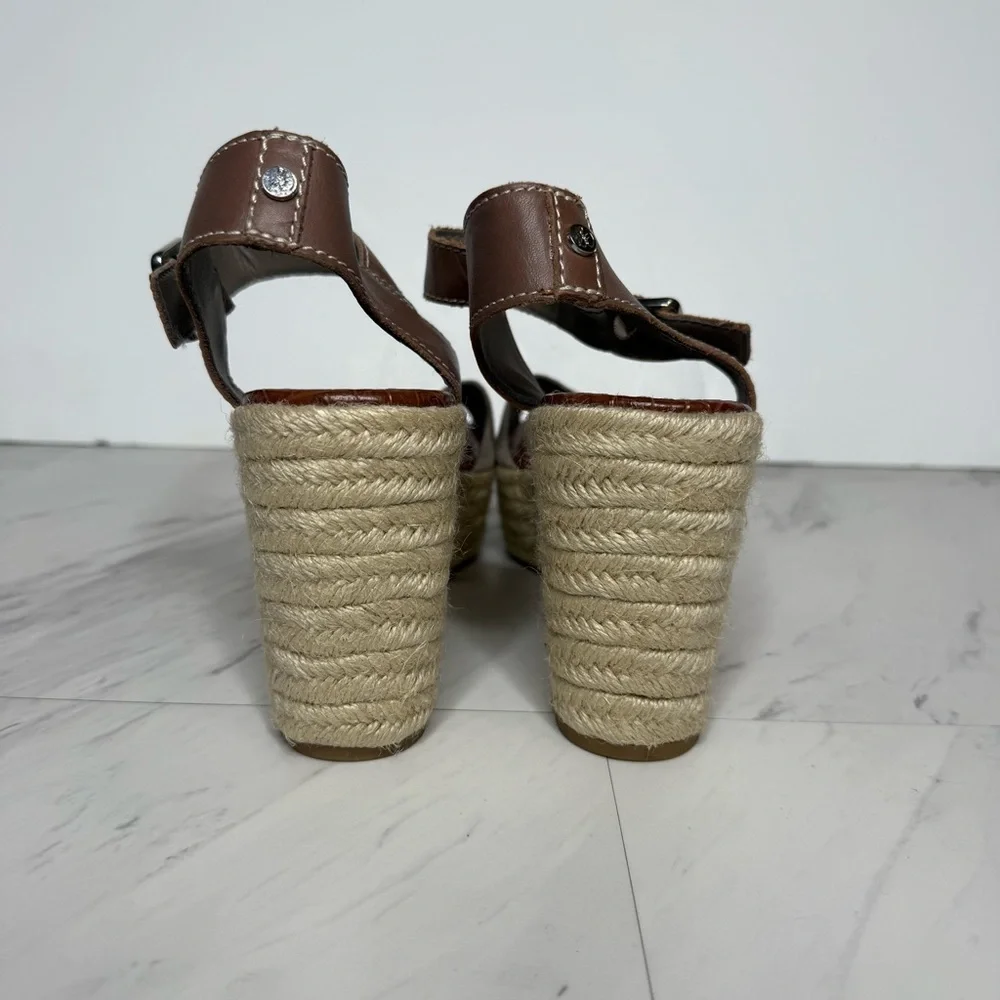 Sam Edelman Dimitree Gray Suede Espadrille Wedge Sandal 10M
